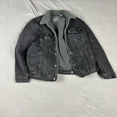 Levi's Denim Trucker Jacket With Sherpa Collar - Size L • $60