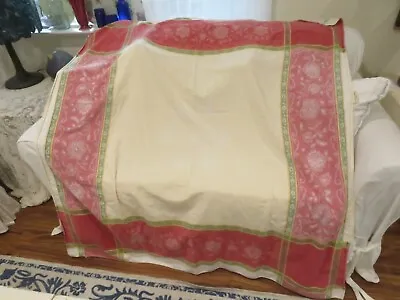 Vintage Sylvie Jourdan France Linen Tablecloth French Country From France • $59.99