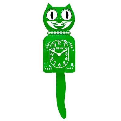 Classic Green Lady Kit-Cat Klock Clock Eyes Move Tail Swings FREE US SHIPPING • $74.99