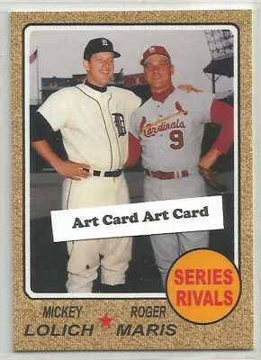 Roger Maris Cardinals & Mickey Lolich Tigers 2022 Baseball Art Card • $5.69