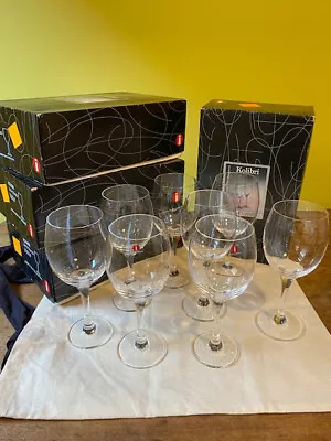 Timo Sarpaneva Iittala  Kolibri  (Hummingbird) Set Of Eight Wine Glasses • £140