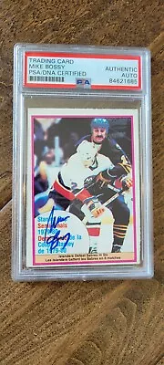 1980-81 Opc Signed Card Mike Bossy Islanders Stanley Cup Semis Hof Psa Dna # 262 • $149.99