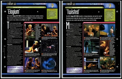 £1.49 • Buy Elogium / Twisted - Voyager - Star Trek Fact File Page
