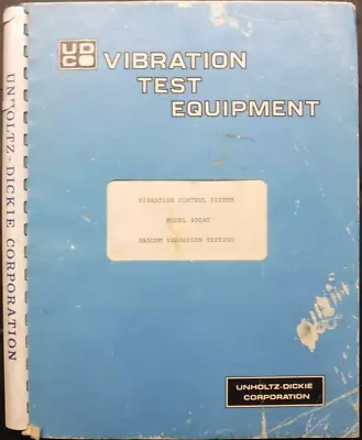 Vibration Control System Model 400AT Random Vibration Testing • $19.99