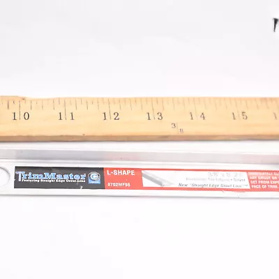 TrimMaster L-Shaped Tile Edging Trim Silver Aluminum 3/8  X 98-1/2   • $8.59