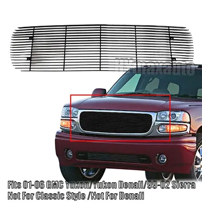 For 2001-06 GMC Yukon/Yukon XL/Denali/99-02 Sierra Black Main Upper Grill Grille • $73.14