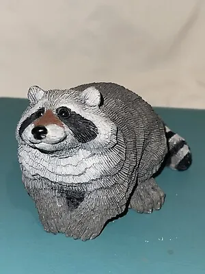 Vintage Porcelain Raccoon Figurine Gray Big Bushy Tail • $18