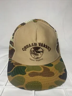 Canaan Valley Camo Mesh Trucker Hat Cap Snap Back • $12.95