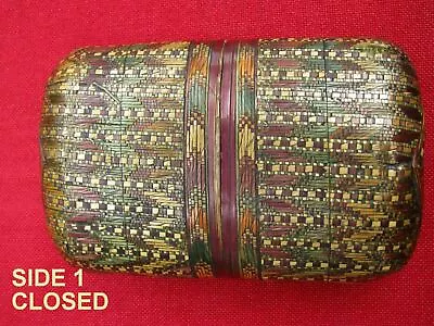 UNIQUE NAPOLEONIC PRISONER-of-WAR 1793 -1815 STRAW WORK CIGAR CASE OBJECT D' ART • £244.01