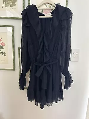 Zimmermann Black Polka Dot Jumpsuit - Size 0 • $100