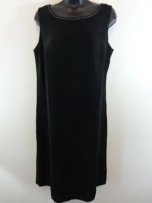 Mary McFadden Dress Women's 12 Black Sleeveless Sheath • $28.04