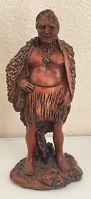 Maori New Zealand Resin Chief - Te Rangatira - 9  Tiki Statue By Allan Davey HTF • $24.99