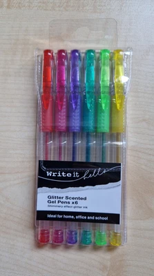 £3 • Buy Write It Glitter Scented Gel Pens 6 Pack