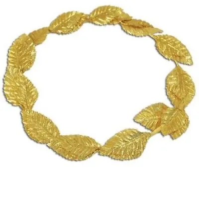 Gold Leaf Laurel Roman Greek Goddess Wreath Headpiece Toga Fancy Dress Costume • £3.35