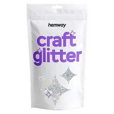 Hemway Craft Glitter - Multi-Size Chunky Fine Arts Crafts Resin Glitter 100g • £12.95