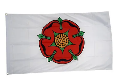 £6.99 • Buy Lancashire Old Rose White Flag 5 X 3 FT - 100% Polyester - English County 