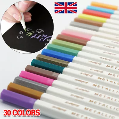 30 Colours Acrylic Paint Pens For Rock Painting Wood Ceramic Fabric Metal Canvas • £7.99