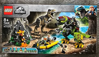 £144 • Buy *Brand New* Lego Jurassic World: T-Rex Vs Dino Mech Battle (75938) RETIRED