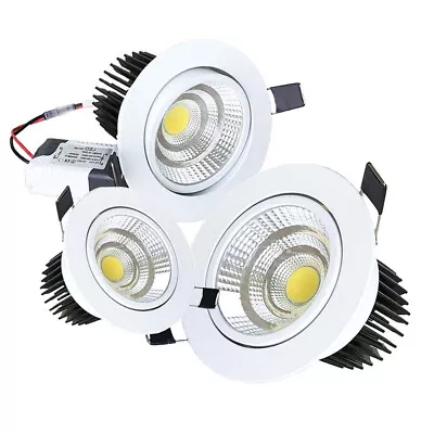 Dimmable LED Recessed Ceiling Downlight COB Lamp Bulb Indoor 9/15/18W Cool White • $6.99
