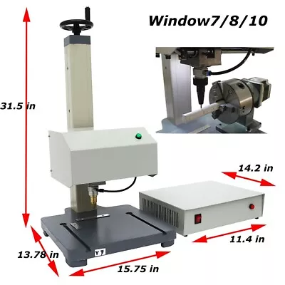 Pneumatic Dot Peen Marking Machine Metal Print Integrated 110V 17*11 W/Rotary At • $955.50