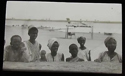 Glass Magic Lantern Slide OMDURMAN CHILDREN DATED 1913 PHOTO SUDAN • £10