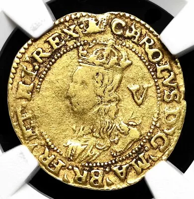 ENGLAND. Charles I 1625-1642. Gold Crown S-2715 NGC XF45 • $2100