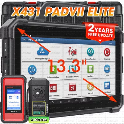 LAUNCH X431 PAD VII X-PROG 3 Car Diagnostic Scanner Key Programming Coding TPMS • $529