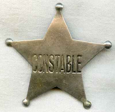 Great Old West Ca 1900s-1910s  Stock  Constable 5 Point Star Badge • $855