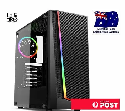 $94.05 • Buy NEW Axceltek Fusion RGB Midi Tower RGB 1x ARGB Fan PC Gaming Computer Case