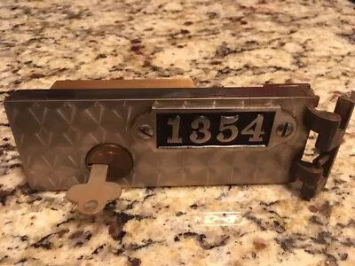 1 Safe Deposit Box Door Lock! Old  Bank Vintage One Key • $29.98