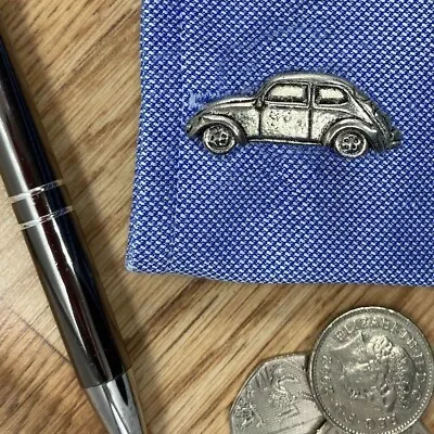£17.99 • Buy Beetle Classic Pewter Cufflinks Gift Box Weddings Birthdays Xmas Coperate