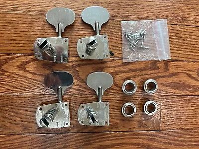 Fender JMJ Road Worn Mustang Bass Chrome TUNERS TUNING PEGS Ferrules HB7 • $100