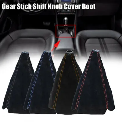 $7.14 • Buy Car Accessories Suede Leather Manual Gaiter Gear Stick Shifter Knob Boot Cover