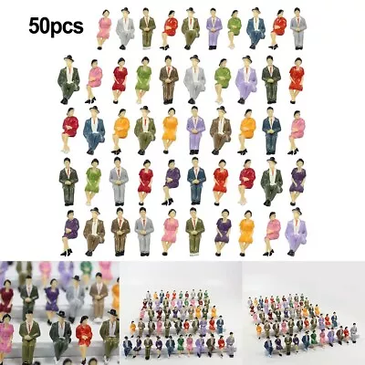 50*DIY Sitting Figures Scale 1:32 Model Figures People Track 1 Painted Gift Set • $16.63