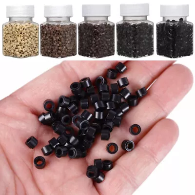 Micro Ring Micro Links Beads 6mm Silicone Lined For I Tip Hair Extensions 400PCS • $10.78