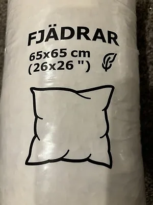 IKEA  Sealed FJADRAR Inner Cushion Duck Feathers Insert Pillow 26”x26” • £25.06