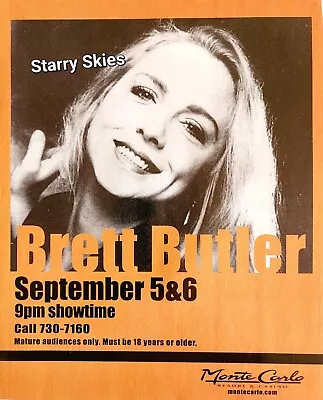 Brett Butler Monte Carlo Las Vegas Promo Ad 2003 • $5.99