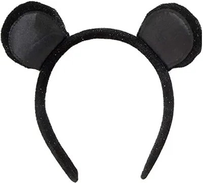 Black Velvet Mouse Ears Headband Disney Mickey Minnie Ears Inspired Headband UK • £2.99