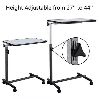 Overbed Table Tray Hospital Bed Rolling Adjustable Desk Bedroom Laptop Home Safe • $40.98