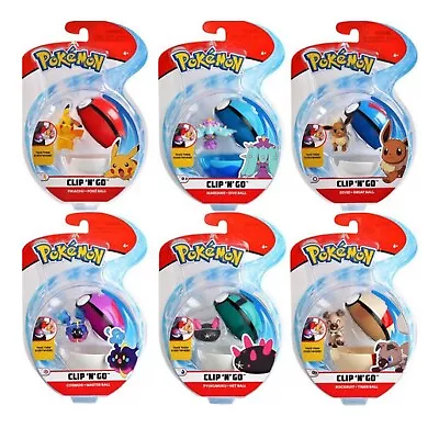 £16.69 • Buy Pokemon Clip 'N' Go 1 Pokeball + 1 Figurine Set Random Mix Gift Toy Collectible