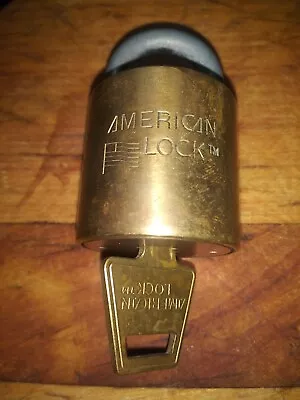 Vintage American Lock Cylindrical U.S. Military Padlock With Original Key • $85