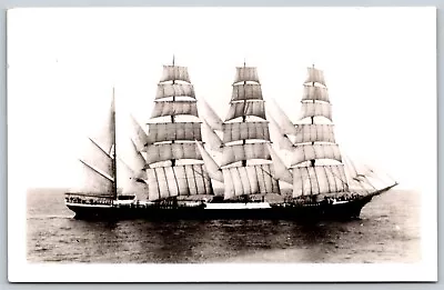 Postcard Sailing Ship RPPC C30 • £7.11