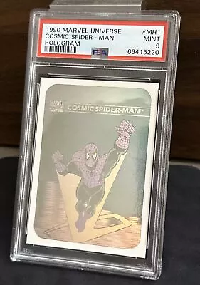 🔥 1990 Marvel Universe Hologram COSMIC SPIDER MAN MINT PSA 9 🔥 • $111.35