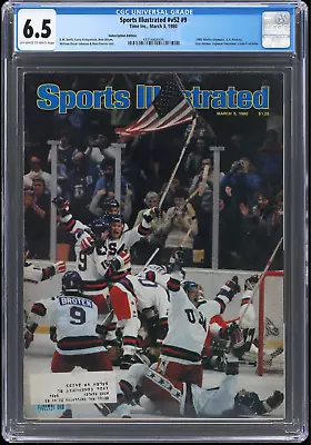 1980 Sports Illustrated Subscription CGC 6.5 Winter Olympics Hockey Lake Placid • $249.99