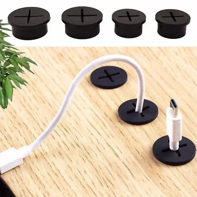 £4.77 • Buy Desktop Cable Hole Cover Wire Organizer Storage Accessories Desk Cord Grommet UK