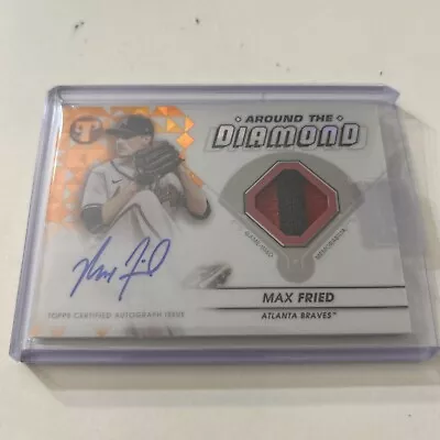 Max Fried 2023 Topps Pristine Around The Diamond Patch Auto Orange 05/25 Braves • $14.99