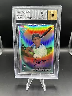 2010 Topps Chrome #190 Mike Stanton Refractor Rookie Rc /499 Bgs 9 Auto 10 🔥 • $163.50