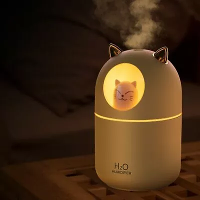 $58.97 • Buy Air Humidifier 300ML Cute Rabbit USB Aroma Essential Room Home LED Night Lamp   