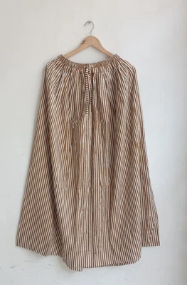 $30.46 • Buy Indian Women's Clothing Party Wear Skirt Cotton Brown Striped One Size Skirt US