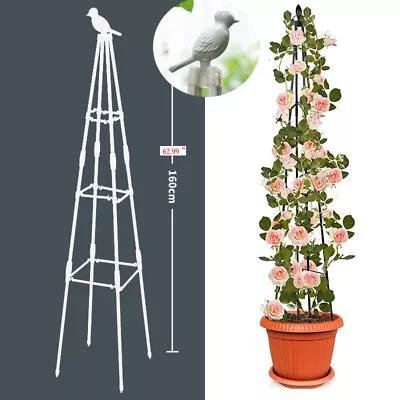 GardenFlowers Stalk Outdoor Metal Obelisk Climbing Plant Support Frame Trellis • £8.54